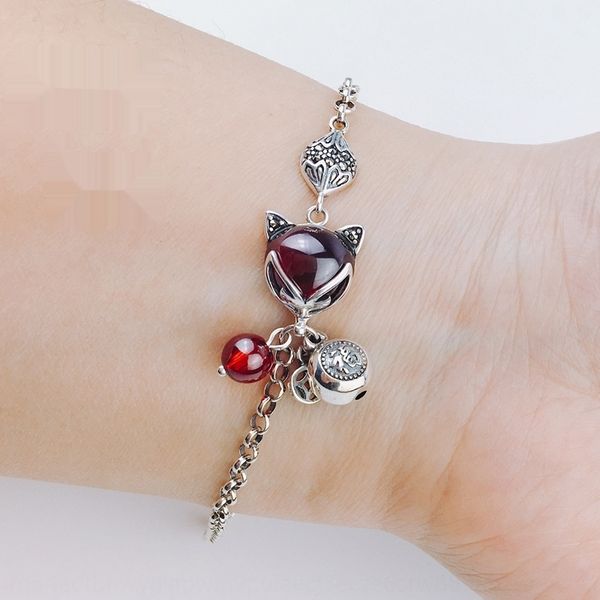 

fox female national style thai silver design linghu zhaotaohua bracelet bracelethandmade creativity fox female national style thai silver de, Golden;silver