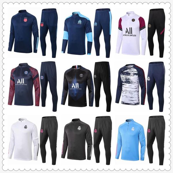 

real madrid tracksuit mens tracksuit mens designer tracksuits 20 21 football tracksuit soccer jersey survetement de foot chandal futbol, Black