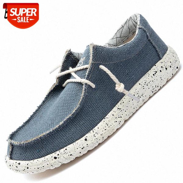 

summer men's casual shoes denim men's canvas shoes breathable moccasins vulcanized slip wear flat plus size #ra0p