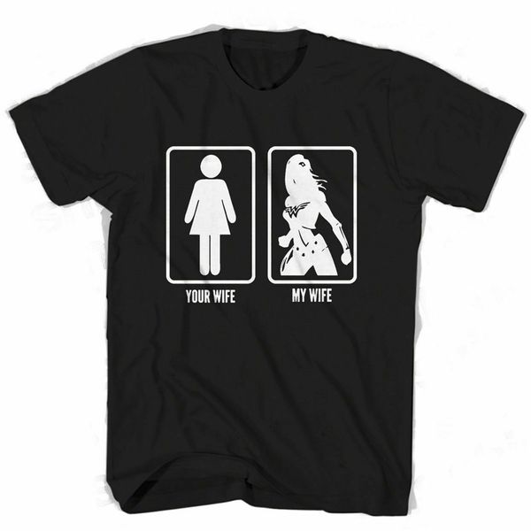 

new my wife wonder woman man woman t-shirt usa size s m l xl 2xl 3xl ha1 cotton customize tee shirt sport hooded sweatshirt hoodie