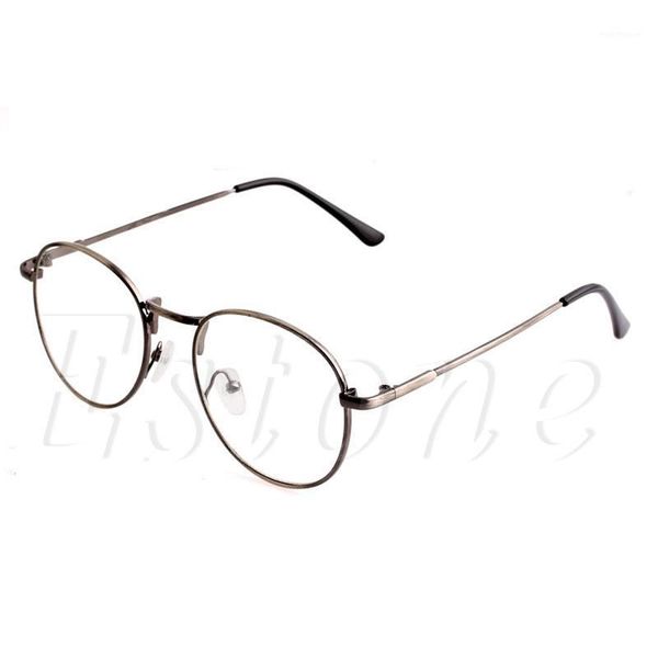 

fashion sunglasses frames retro women men round clear lens glasses nerd spectacles eyeglass metal frame1, Black