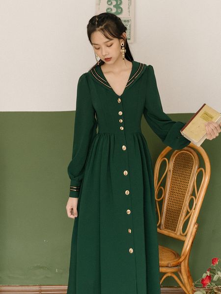 

осень 2020 новый французский стиль хепберн платье с закрытием талии и тонкий платье темперамент стиле богини qb0fp, Black;gray