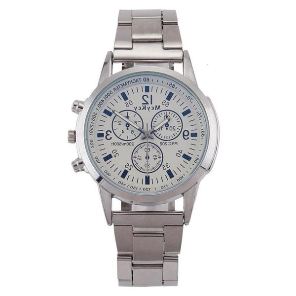 

band three eye digital men's steel watch men's watch quartz, Slivery;brown