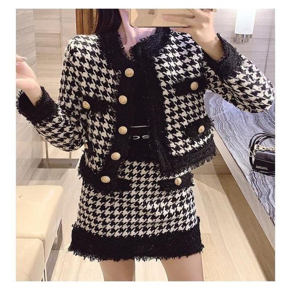 

women's matching short sets for women autumn and winter suits matching short sets for women and skirt set, Gray