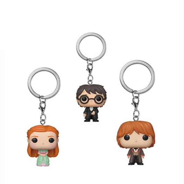 

potter accessories funko pop keychain harry potter ron ginny weasley film and television peripheral pendant hand-made, Silver