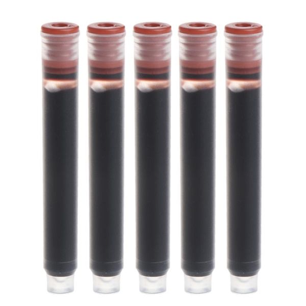 

5pcs/set universal fountain pen ink sac cartridge pens refill office stationery dxab, Black;red