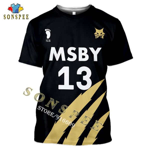 

volleyball boy costume haikyu anime summer 3d print shirts funny horror oversized men clothing