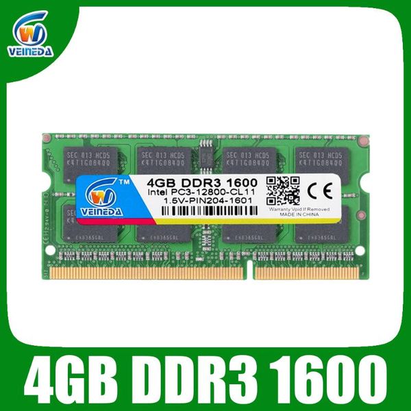 

rams veineda ram ddr3 4gb sodimm 1600 for intel amd lap1333 204pin