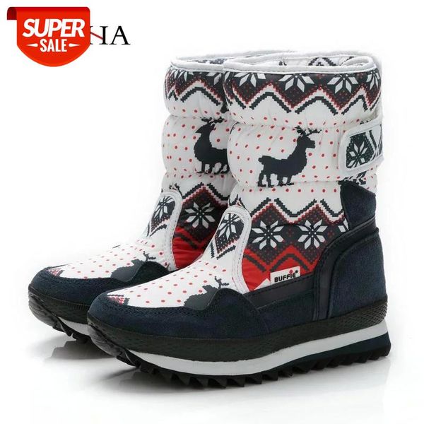 

round toe winter shoes women platform boots 2021 mid-calf warm plush shoes woman winter snow boots women zapatos de mujer #rq78, Black