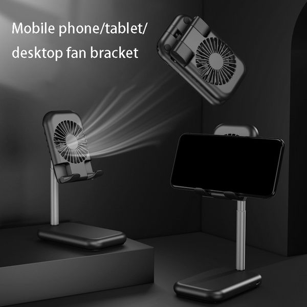 

folding deskstand fan 2 in 1 mobile phone tablet holder for ipad