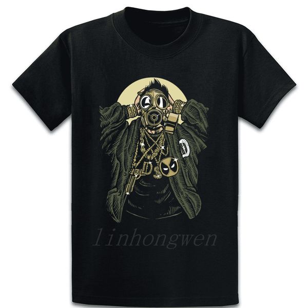 

gangsta gasmask and bling bling funny casual character spring autumn round collar standard sport hooded sweatshirt hoodie t shirt