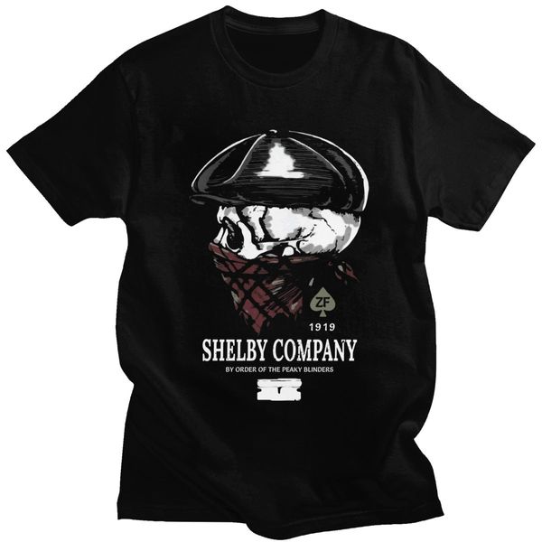 

funny shelby company homme by order of the peaky blinders tshirt short sleeve fashion tv skull gift hooded sweatshirt hoodie men t shirt