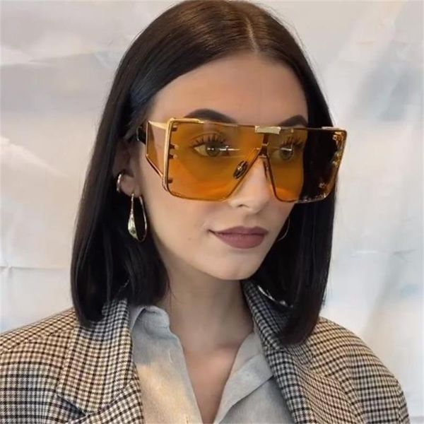 

sunglasses brand yellow square women sun glasses female eyewear big frame eyeglasses uv400 shades fashion driving 2021, White;black