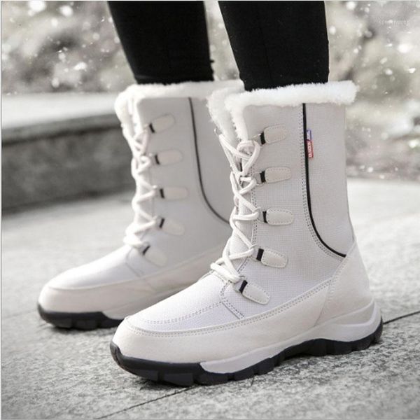 

women's boots snow 's motorcycle cotton warm high-heeled1, Black