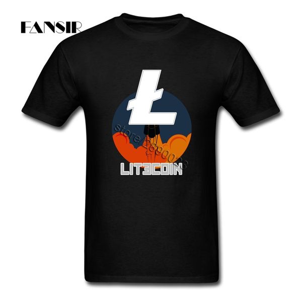 

plus size rocket to the moon litecoin rock shirt male short sleeve o neck men tshirts summer tees sport hooded sweatshirt hoodie