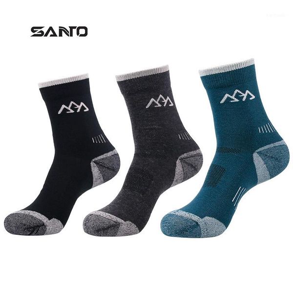 

sports socks merino wool men cycling moisture wicking breathable deodorant anti-mite mountain bike bicycle sock running riding footwear1, Black