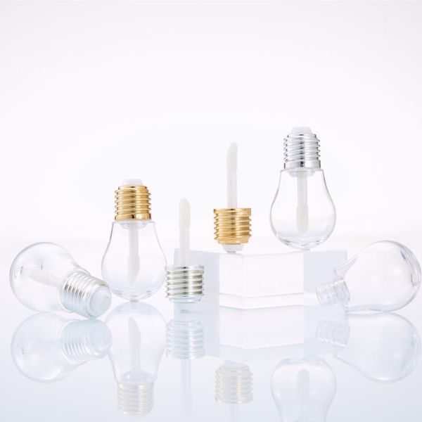 

storage bottles & jars 6ml 10/50pcs cute light bulb shape empty lip gloss tube clear mini refillable with rubber inserts make up tools1