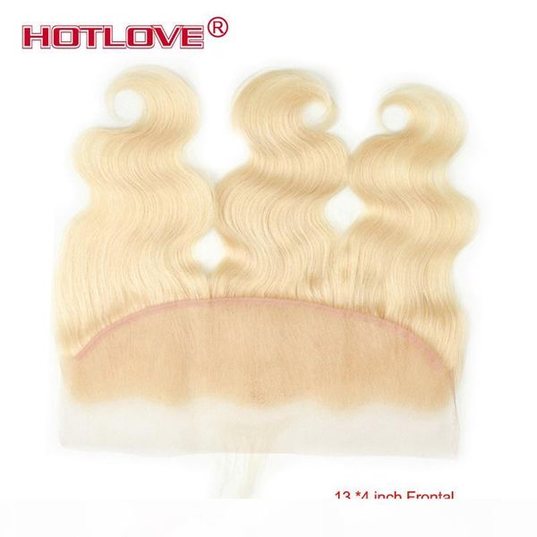 

613 blonde frontal closure 13*4 part brazilian virgin human hair frontal with baby hair ear to ear frontal brazilian straight body wave, Black