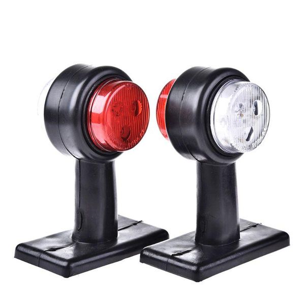 

1 pair truck trailer caravan 12v/24v led double side marker clearance light warning lamp red white u1jf