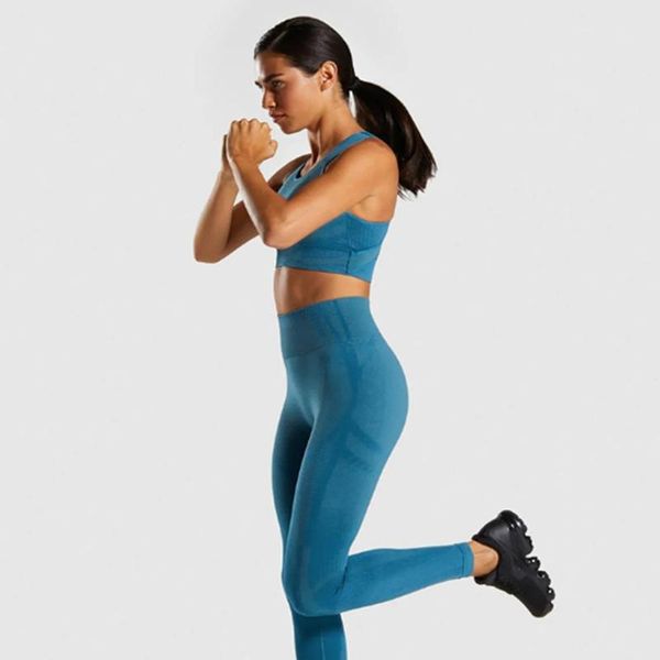 

гимнастика йога set женщин 2pcs бесшовная спорт тренировки спорт бюстгальтер костюм + гетры высокой талией gym фитнес атлетический бег спорт