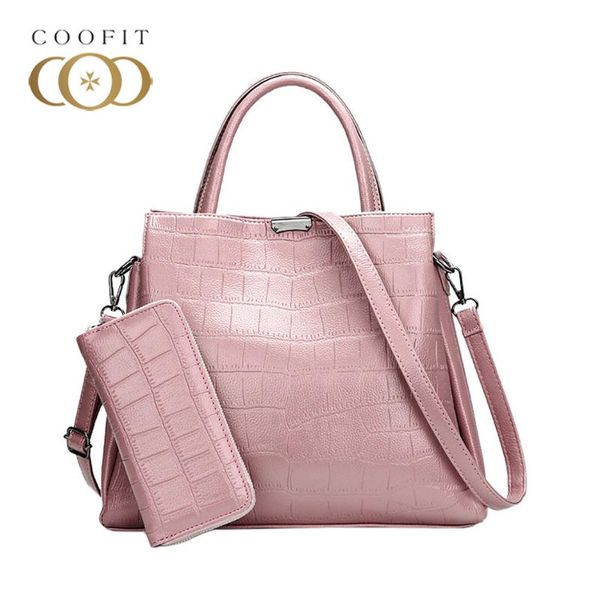 

сумки женские coofit tote сумки с clutch мода рельефный камень шаблон плеча сумка для офиса леди pu высокого качества