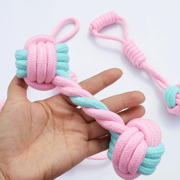 

5pcs cotton rope dog toy interactive pet dog puppy chew toys dogs playing training ball teeth cleaning pet bbyghr
