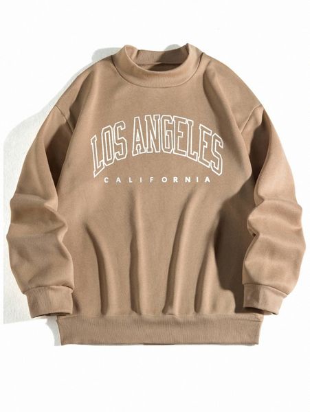 

letter graphic mock neck thermal lined hoodie s05l#, White;black