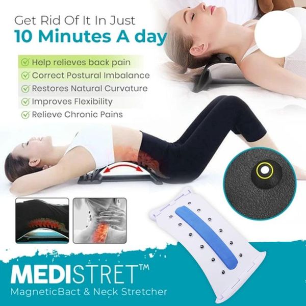 

waist support spine pain relief lumbar traction stretching device unwind back adults f, Black;gray