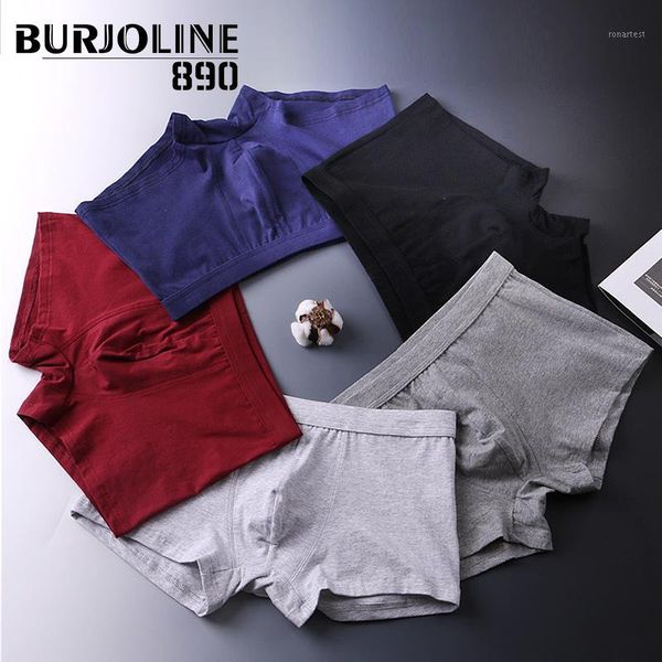 

890 5pcs/lot new low-rise men's cotton boxers seamless u convex design mens solid short pants underwear 9n301, Black;white
