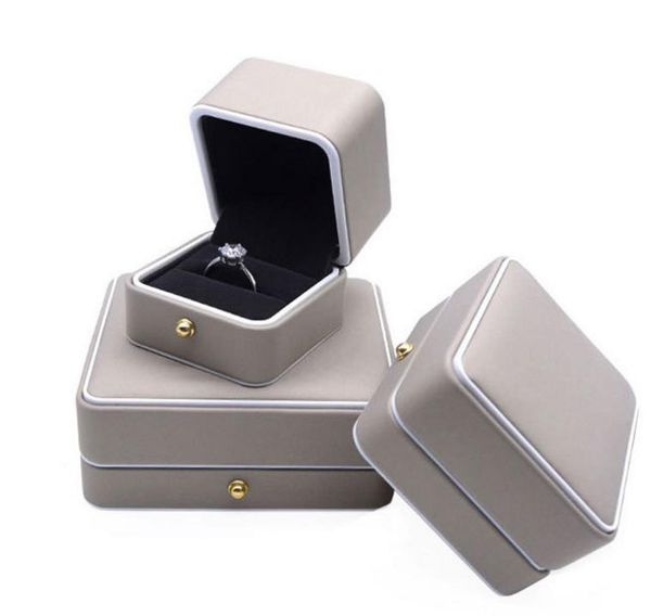Pu couro jóias para Casos anel pulseira brinco colar caixas de presente de casamento do papel de embrulho Organizador packging vermelho preto marrom