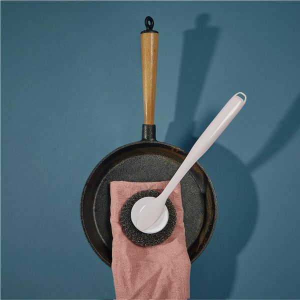 

long handle cleaning wire ball pot brush stainless steel kitchen cleaning washing pot with handle brush pot artifact h jllffv