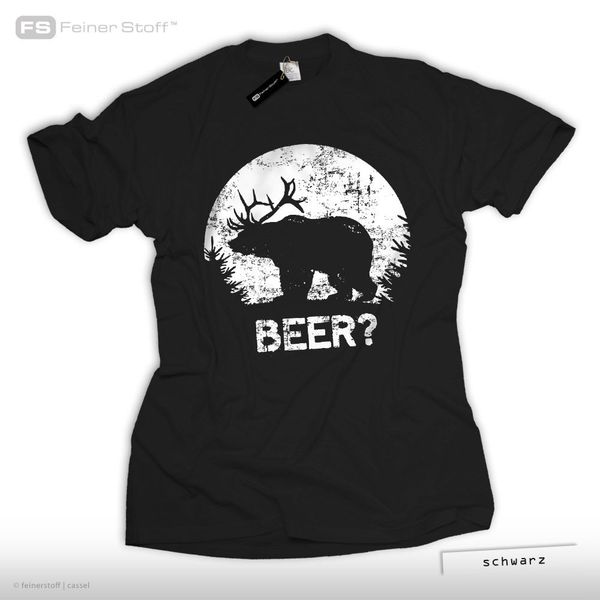 

sport 2019 fashion summer style beer bear deer hunter fun t-shirt huntings deer bear beer gift birthday wild tee shirt