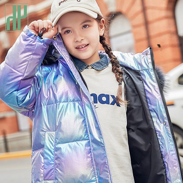 

-30 russian boys winter jacket for girls down kid teenager outerwear waterproof coat parka children real fur clothing snowsuit lj201203, Blue;gray