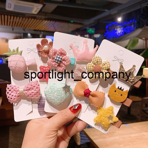 

new girls hair clip cute animal rainbow fruit flower hair clips sweet hairpin barrette fashion hair accessories christmas gifts, Slivery;white
