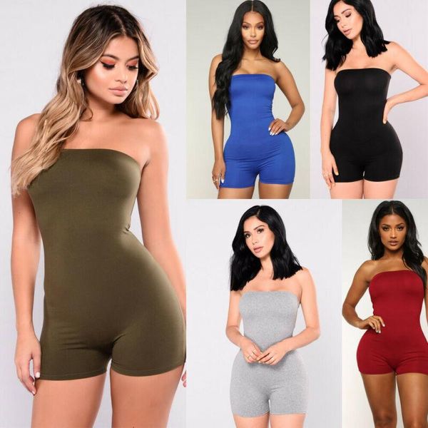 

women bodysuit summer ladies solid short trousers romper jumpsuit leotard sleeveless bodysuit solid s-xl, Black;white