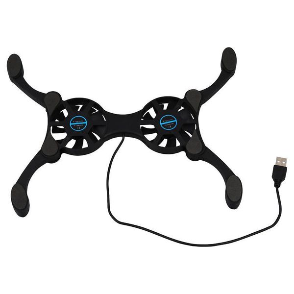 

portable folding usb 2 fan pc computer lapcooling cooler pad