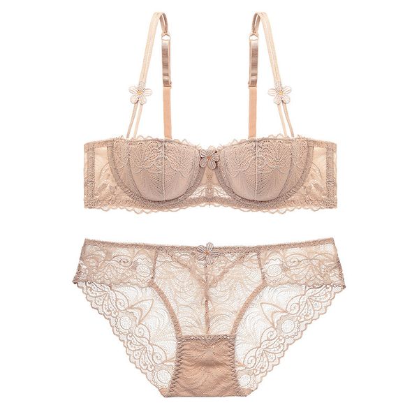 

explosion models fashion women bras and panty set girls cotton lace push up ladies solid color underwear, Red;black