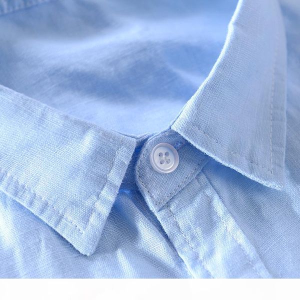 

2019 new arrival men's gradient linen casual shirt long sleeve pure flax shirt mens brand fashion summer shirts male chemise, White;black