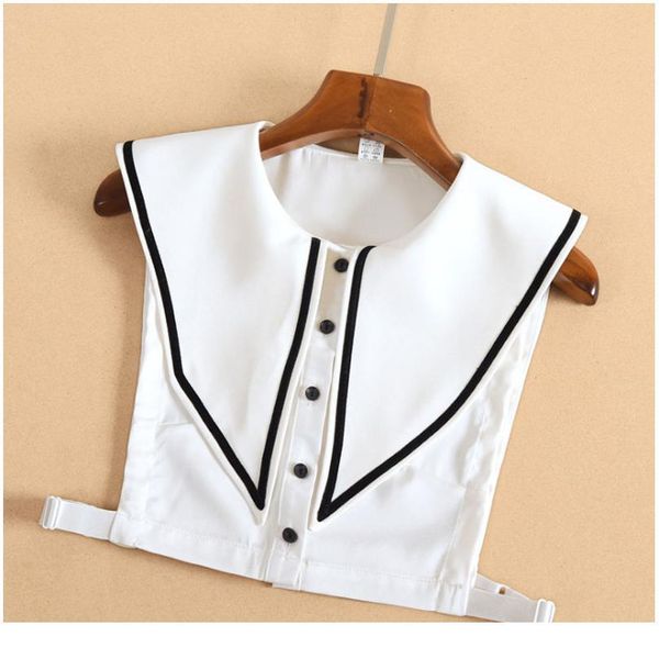 

big lapel white fake collar women detachable collar shirt necktie false collar female fake kragen sahte yaka kraagje n jlldvw, Blue;red