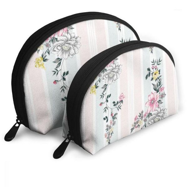 

cosmetic bags fresh flower pattern portable bags clutch pouch shell mother and daughter storage bag z0081