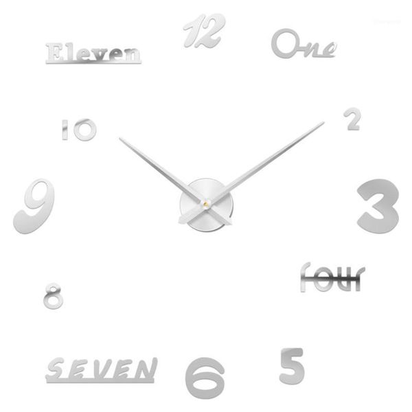 

home decor wall clock modern art decal gifts silent wall 3d large mirror1