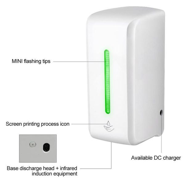 

850 мл водонепроницаемый пенопластовый дозатор жидкости смарт-датчик matic soam dispenser датчик беззаконного ручного стирального мыла дозат