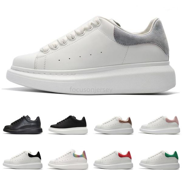 

designer shoes trainers reflective 3m white leather platform sneakers womens mens flat casual shoes party wedding sports sneakers 36-44, Black