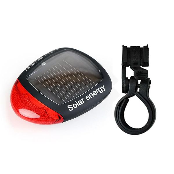 

wasafire solar power 2 leds bike rear light bicycle night cycling safety warning lamp bike accessories+adjustable clamp