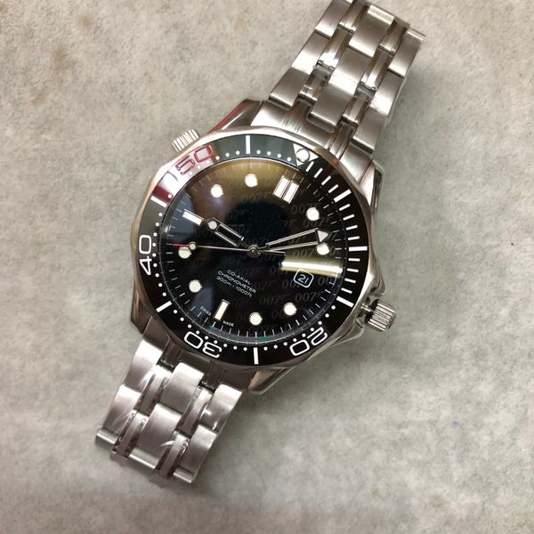 

edition 300m diver 212.30.41.20.01.003 2813 automatic 007 black dial mens watch ceramics bezel steel ss band sapphire gents watches, Slivery;brown