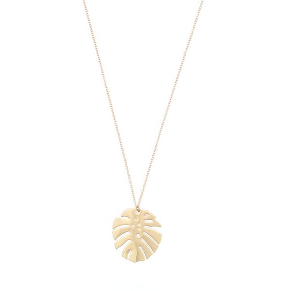 

fashion tropical summer plant leaf necklace pendant, Silver
