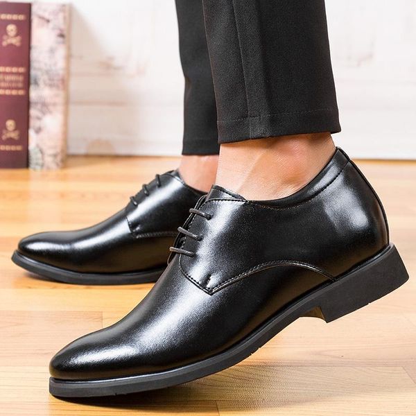 

formal oxford shoes for men wedding shoes outdoor leather italy pointed toe mens business dress sapato oxfords cascul1, Black