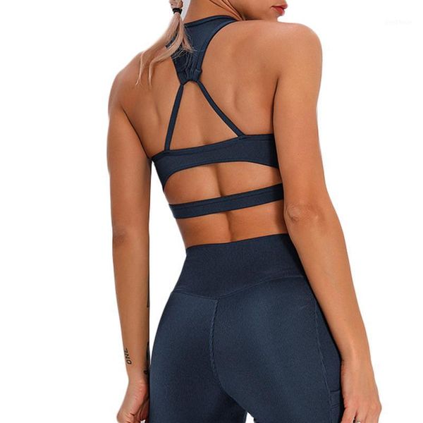 

gym clothing custom logo women yoga bra beauty back cross fitness backless sports wholesale1, White;black