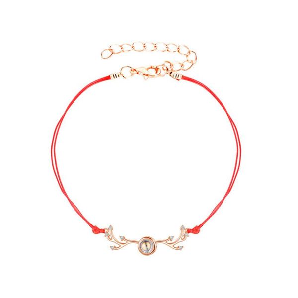 

charm bracelets adjustable hand-woven rope bracelet femme minimalist antlers fashion women jewelry men kids lovers couple gift, Golden;silver