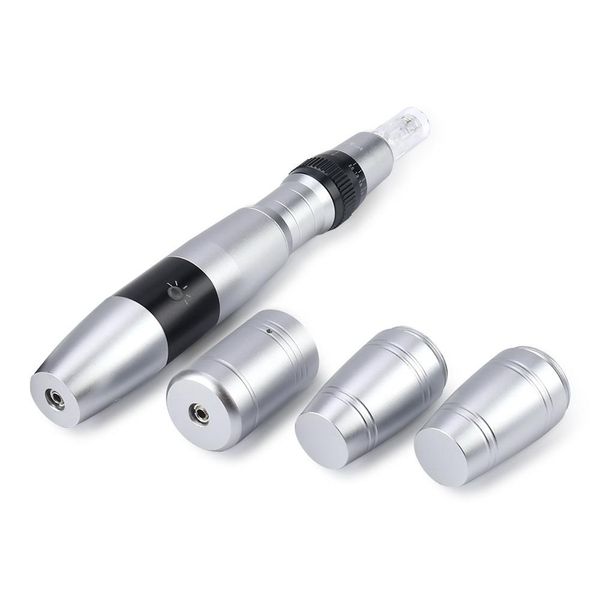 

auto microneedling derma pen led pn derma stamp micro needle dermapen dp17 home skin renewal with 6pcs cartridge tips express delivery